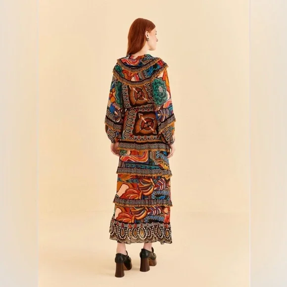 New FARM Rio Multicolor Fall Mix Maxi Dress - www.joarbit.com